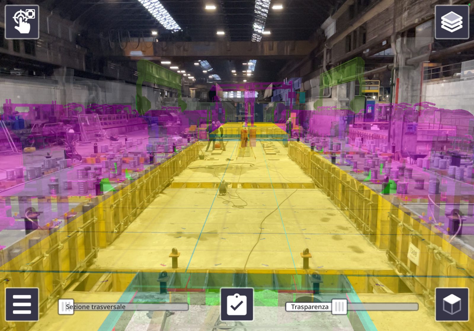 Rilievo on-site impianto siderurgico — foto di riferimento per digital twin — rilievo iniziale