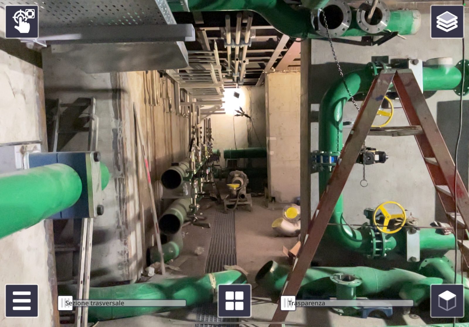 Sopralluogo impianto — foto di processo per modellazione 3D digital twin — controllo intermedio
