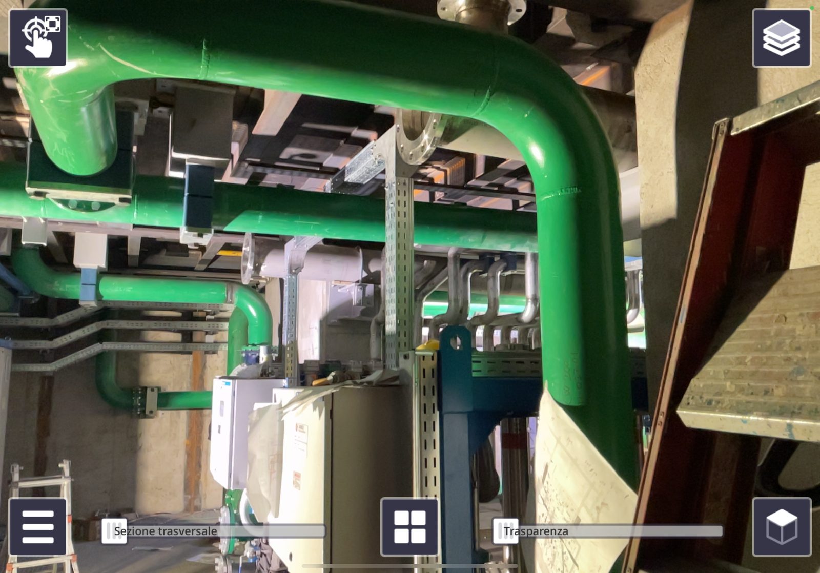 Foto rilievo laminatoio — riferimento geometrico per modello 3D — verifica as-built
