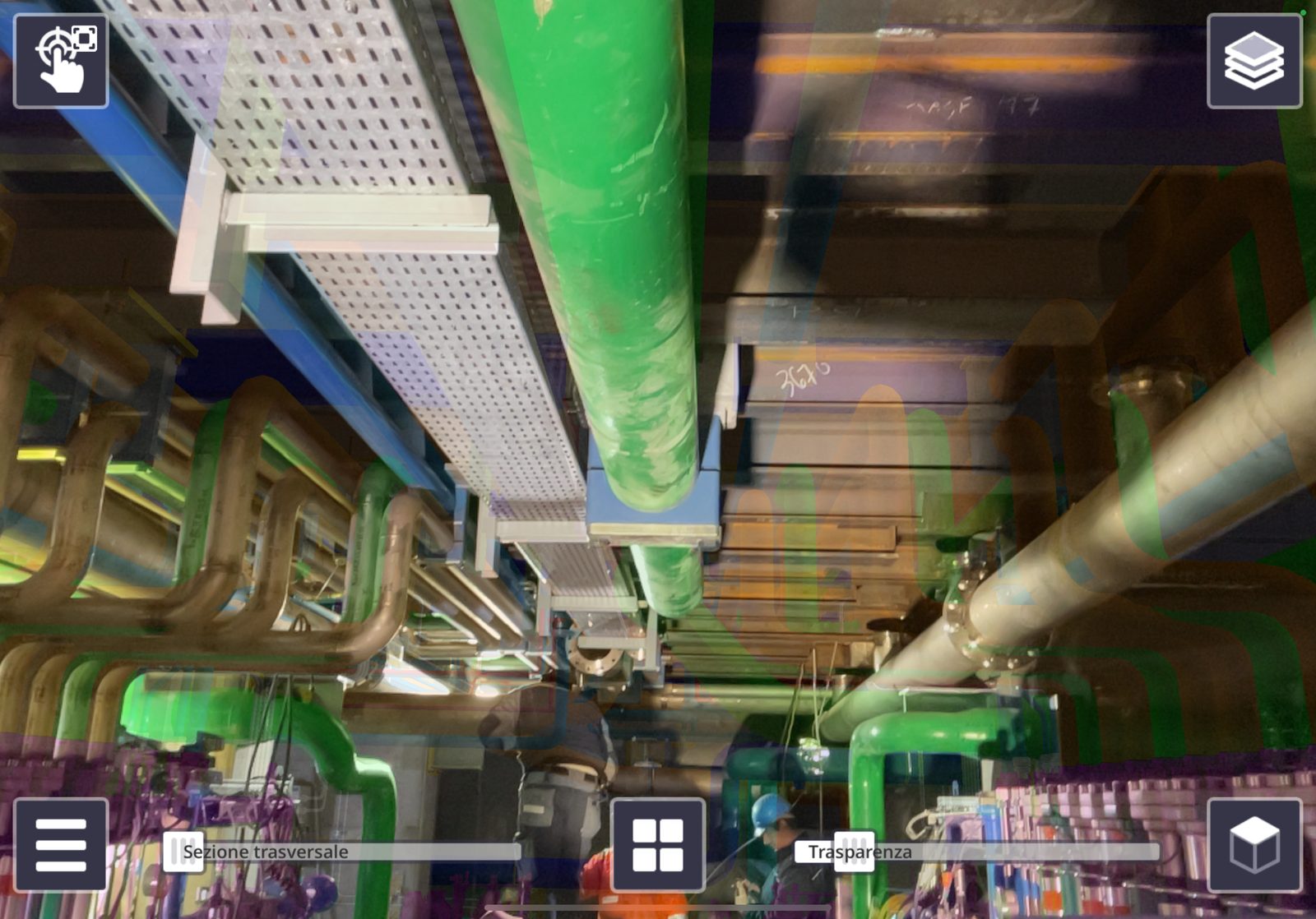 Sopralluogo impianto — foto di processo per modellazione 3D digital twin — verifica as-built