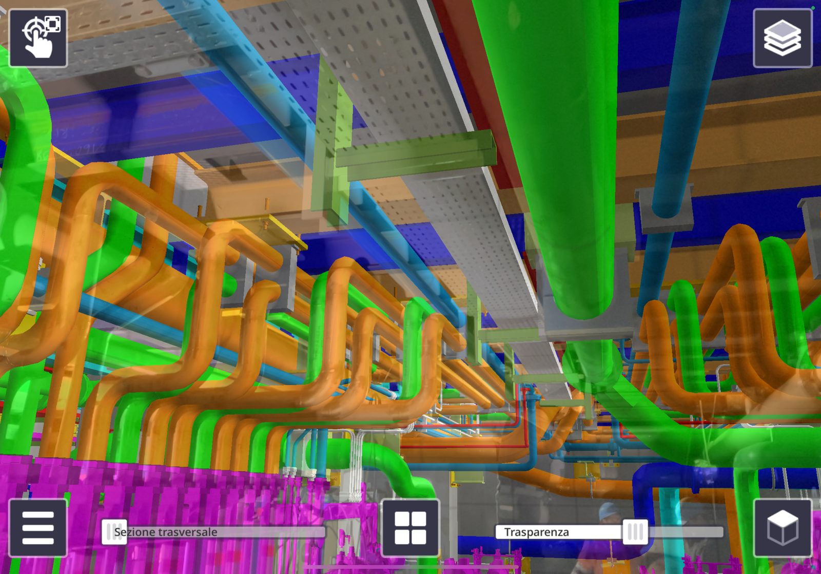 Foto rilievo laminatoio — riferimento geometrico per modello 3D — documentazione post-installazione