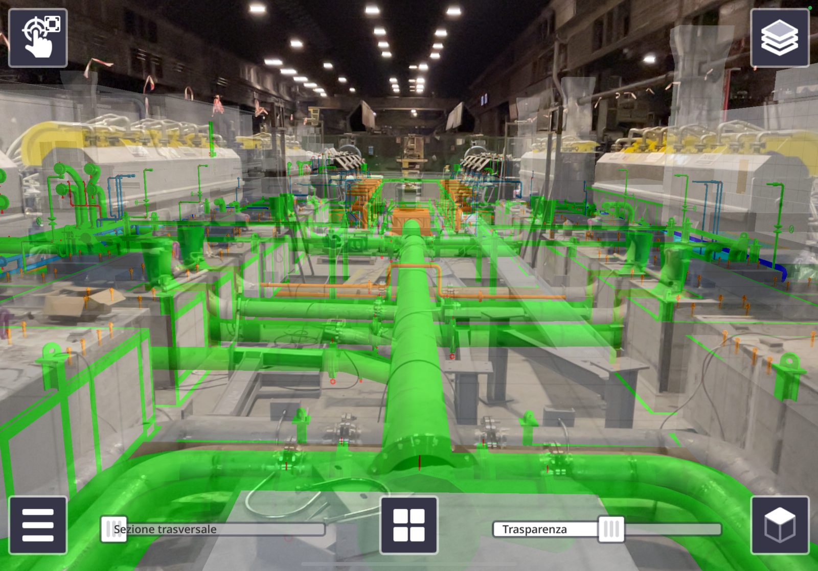 Documentazione tecnica on-site — piping e macchinari rilevati su impianto siderurgico — documentazione post-installazione