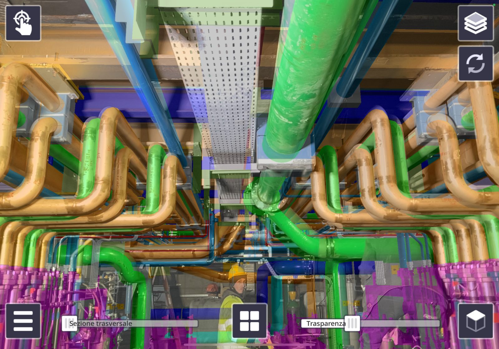 Rilievo fotografico acciaieria — riferimento per as-built modeling — documentazione post-installazione
