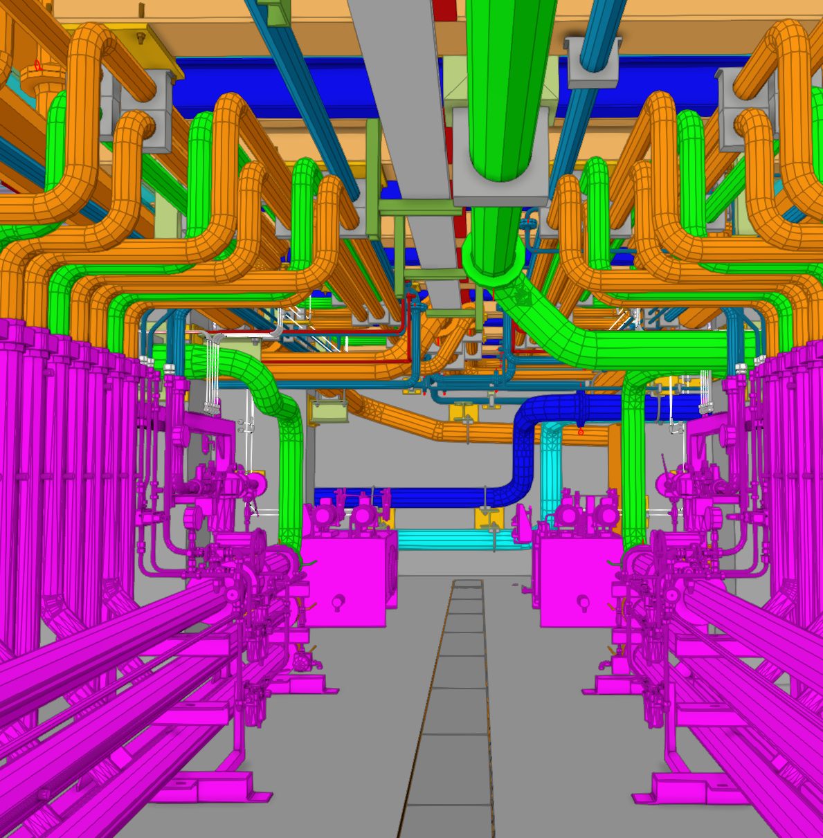 Piping di processo acciaieria — modello 3D con isometriche e distinte materiali