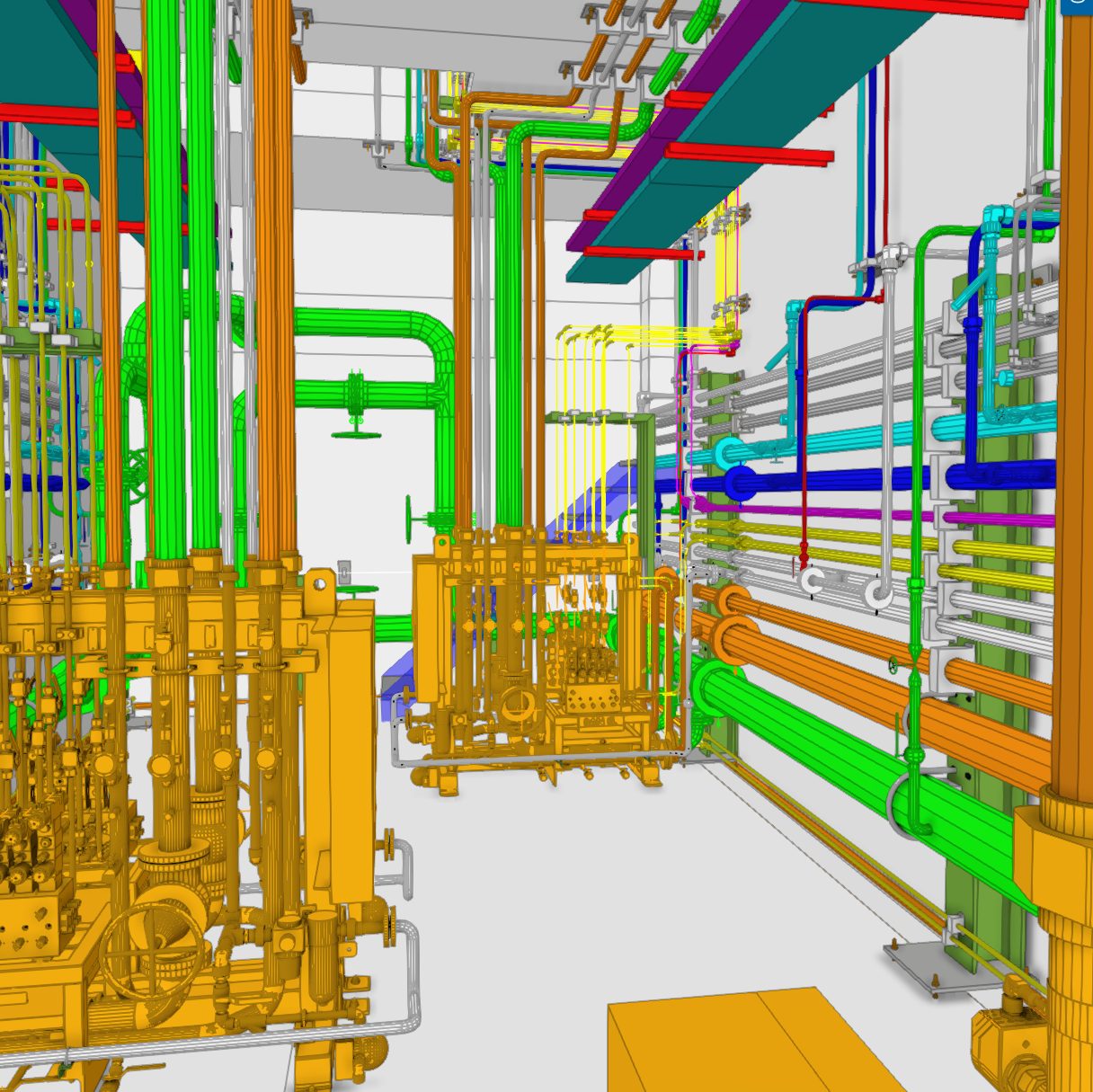 Piping siderurgico — coordinamento con strutture e percorsi manutenzione
